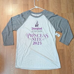 Disney After Dark event 2023 Princess Nite Raglan disneyland baseball Shirt sz M
